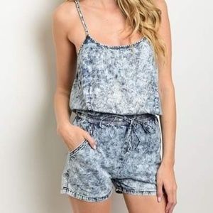 Denim Wash Romper